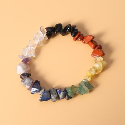 2Pcs, Healing Crystals Bracelet Jewelry, Chakra Natural Stone Gravel for Energy, Protection, Luck, Gift for Yoga Meditation, 18cm