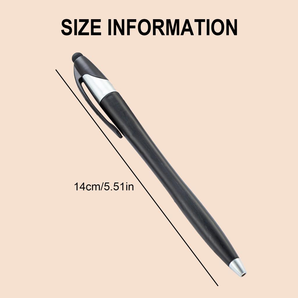 10Pieces 2-in-1 Ballpoint Pen with Stylus Tip Touching Screen Pen Retractable Ballpoint Pen Write Smoothly for Adult