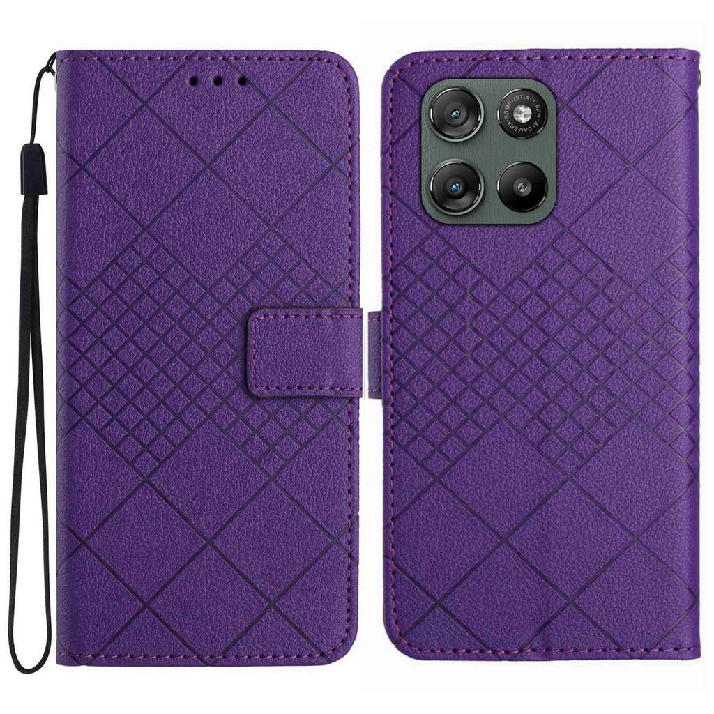 For Motorola Moto G67 Power 5G Case Wallet Imprint PU Leather Flip Folio Phone Cover