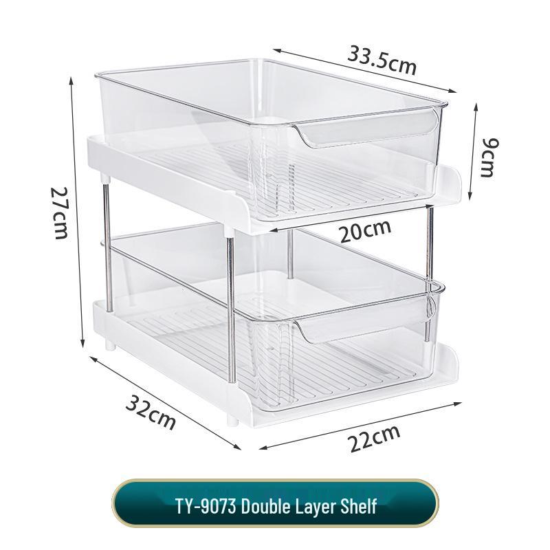 Double-Layer Desktop Storage Rack: Xiaohongshu-Style Cosmetics & Mug Organizer