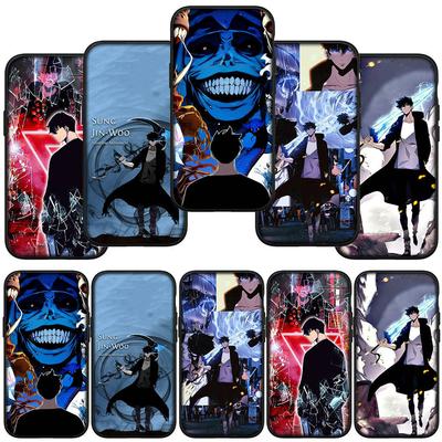 For iPhone 16 15 Xiaomi Redmi Note 13 12 11 Pro Max X 9 14 Plus XR Samsung Galaxy A15 S24 S23 Huawei OPPO Sung Jinwoo Solo Leveling Anime Phone Case