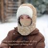 Bow Pattern Pullover Hats Cold Proof Cycling Mask New Ear Protection Cap  Winter