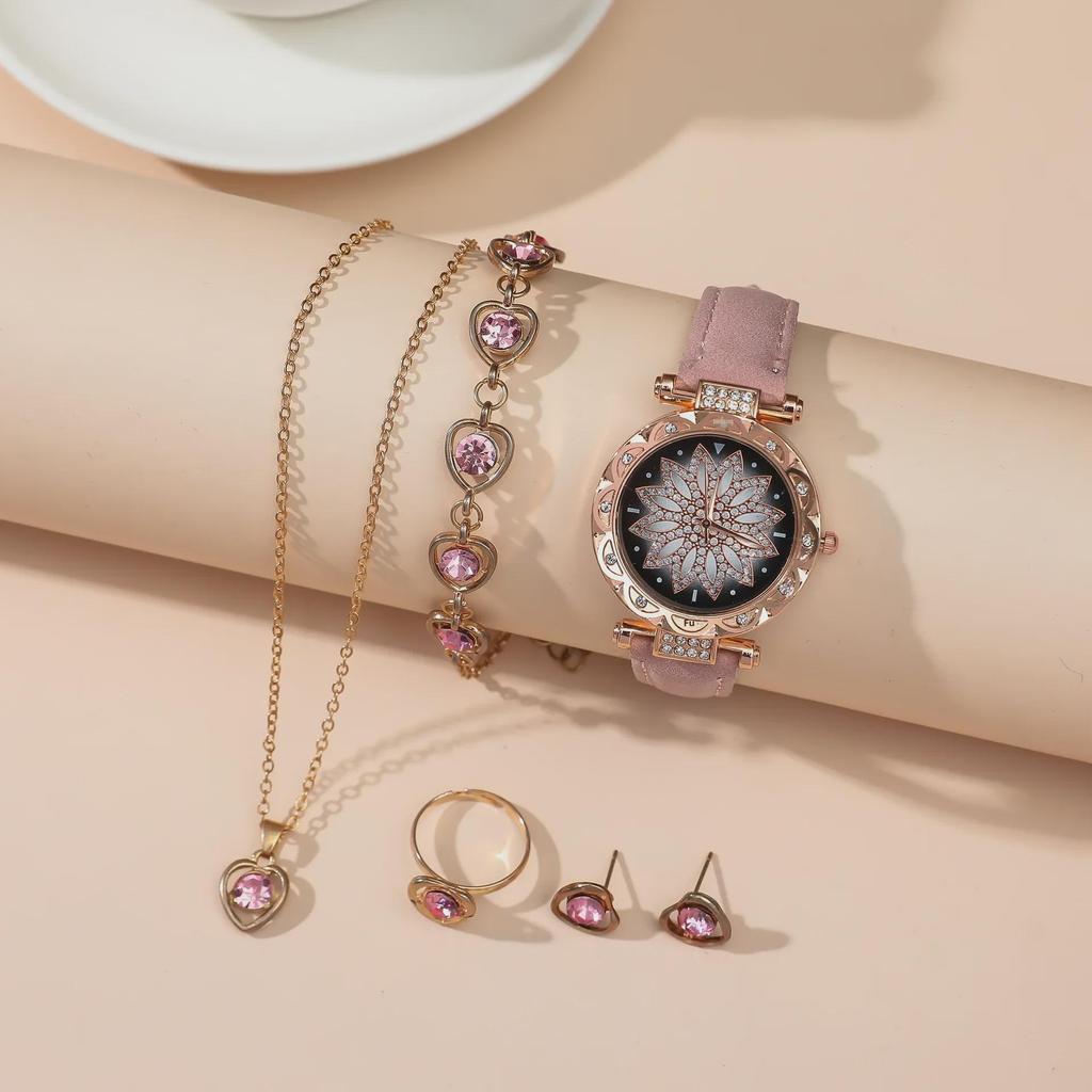 A58 Plus Women's Smartwatch Jewelry Set: 8-in-1 Diamond Bluetooth Sports Watch