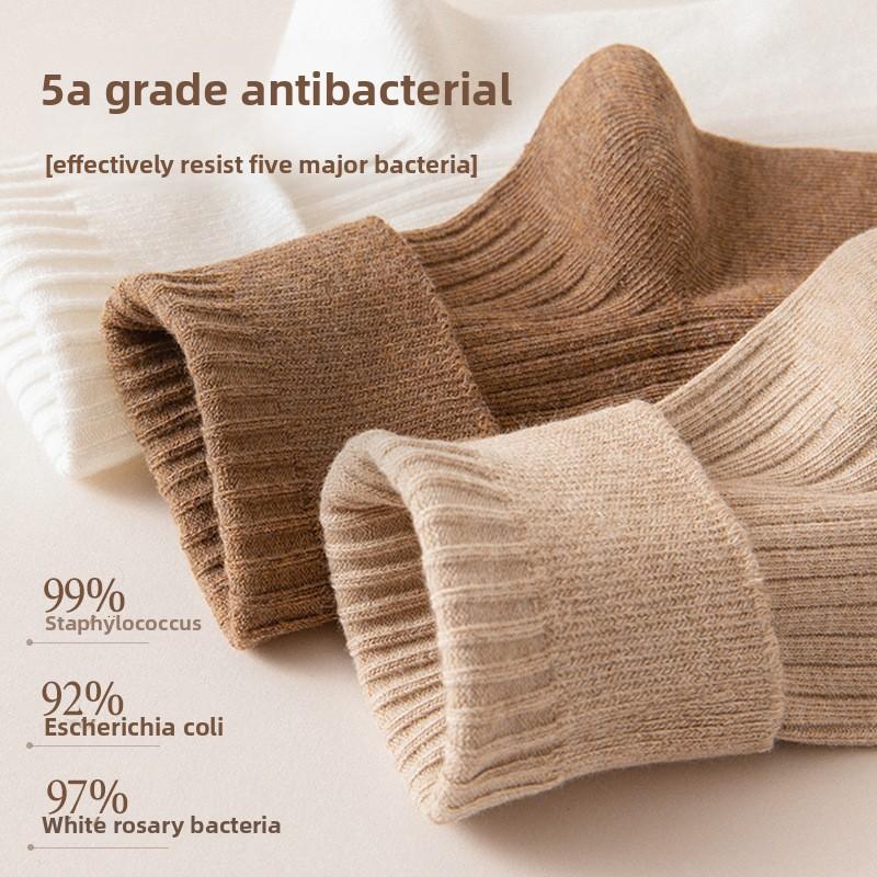 5 par herrstrumpor för vår och höst, i ren bomull, svettabsorberande och värmehållande, enfärgade