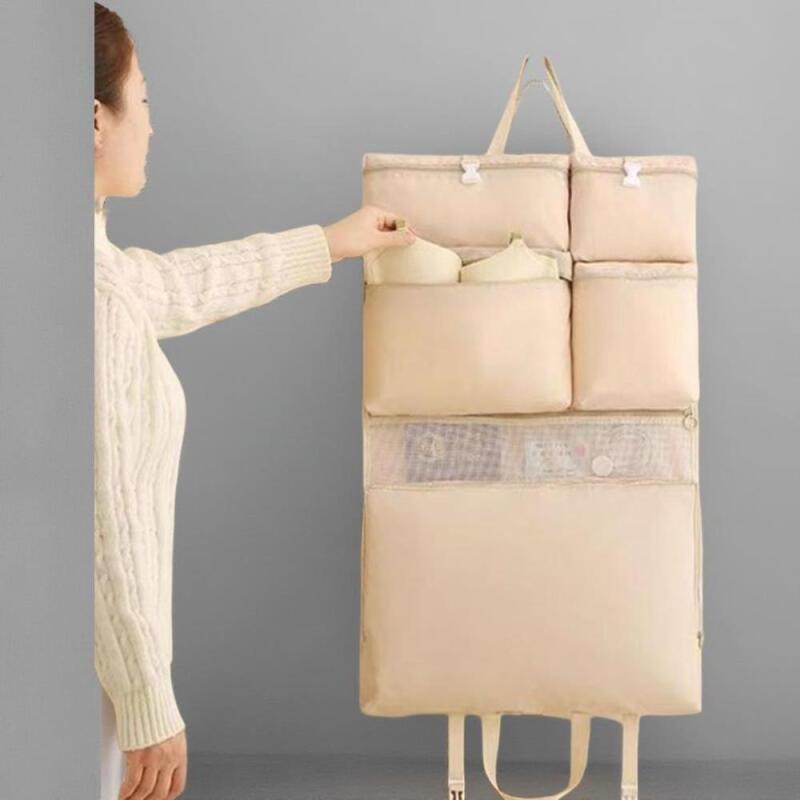 

Women s Foldable Travel Organizer Pouch Square beige