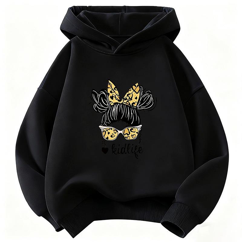 Leopard Print Kid Life Cute Hoodie Kids Children's Sweatshirt Cute Harajuku Hoody for Boys Girls Autumn Winter Casual Hoodies