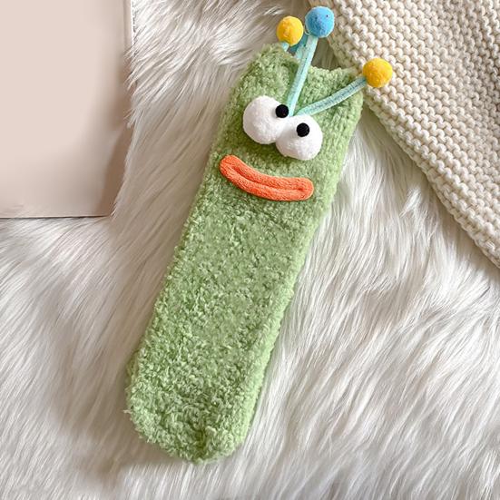 Funny Fuzzy Socks Cute Cartoon Fluffy Slipper Socks Women Men Warm Plush Crew Socks for Indoor Wear Sleep Holidays Birthdays Gift