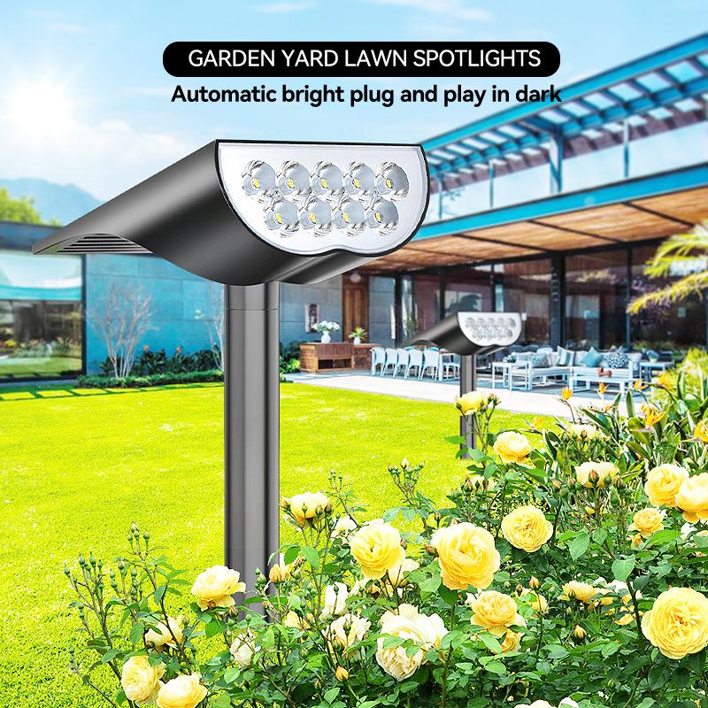 Solar powered tree light, outdoor dual-use spotlight, landscape courtyard lawn light, super bright waterproof garden villa ligh