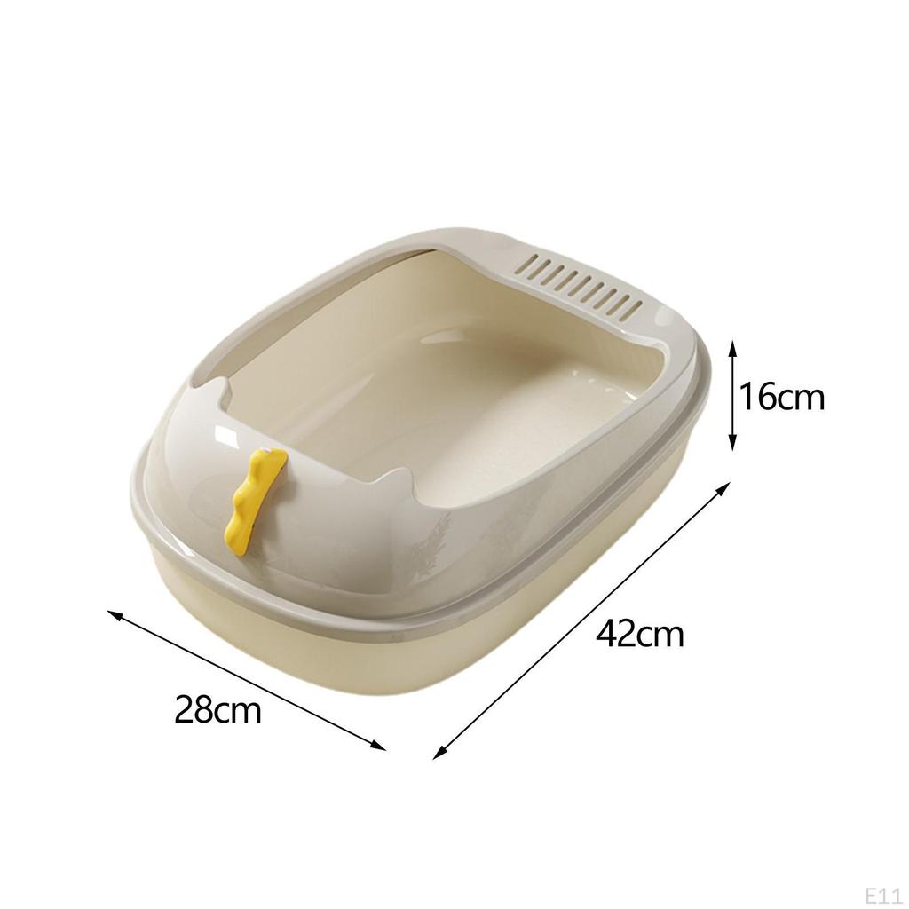 Litter Box Potty Toilet Sandbox Container Splashproof Cage Bedpan Pet for