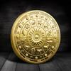 Evropské a americké zodiacové pamětní mince, mince osázené diamanty, Tarot přání pro Slunečního boha, zlaté a stříbrné mince, ozdoby
