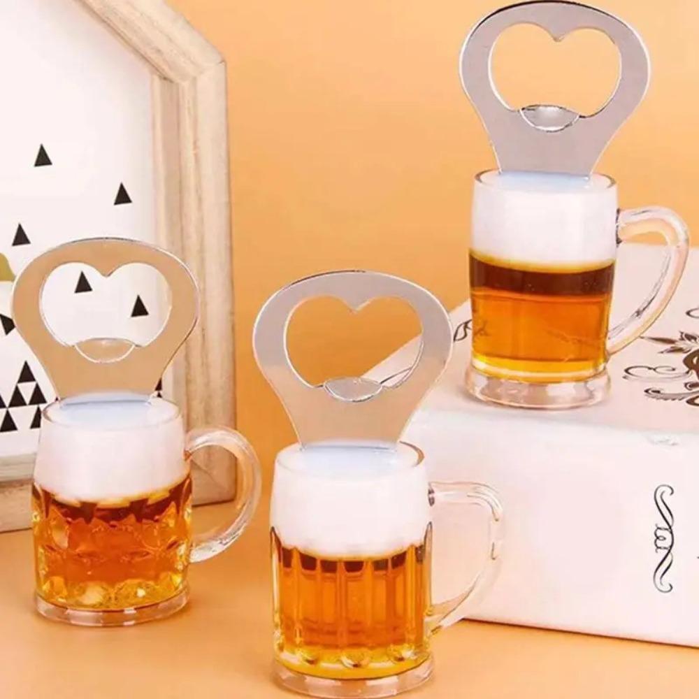 Yellow Beer Bottle Opener Zinc Alloy Beer Glass Opener Practical Bottle Opener