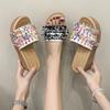 Fashion Female Casual Slingbacks Sandals Glitter PU Wedge Platform Comfortable Sandals for Women Summer Sandalias De Mujer 34-40