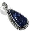 Sodalite Gemstone Handmade 925 Sterling Silver Gift Jewelry Pendant 2.56" J2e53