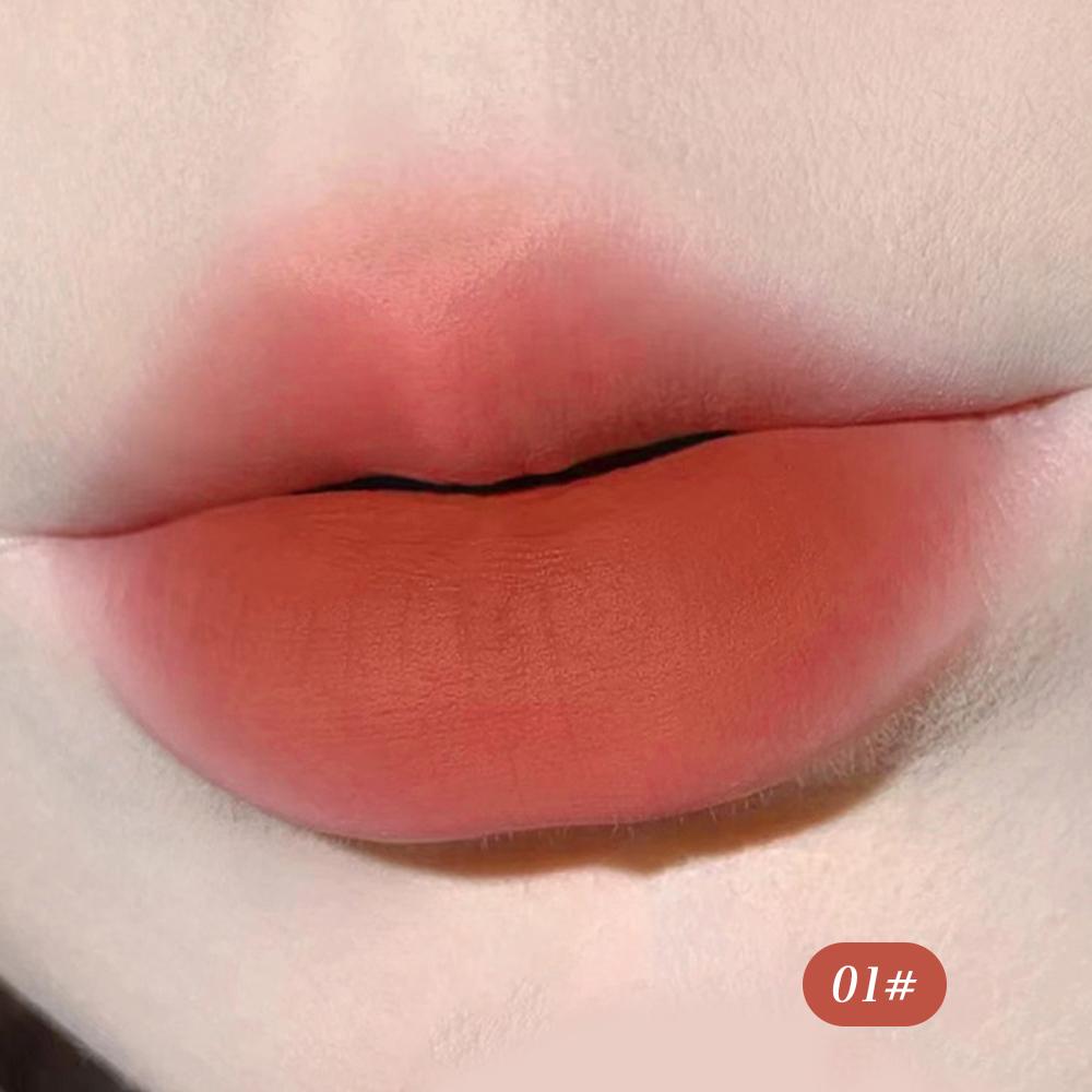 

HERORANGE Lip Mud с кисточкой для помады Cushion Air Matte Lip Glaze Cute Tube Mashed Lipstick Waterproof Velvet Muddy Lip Cream