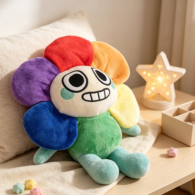 Cute Cartoon Flower Ear Character Plush Doll Soft Fluffy Fantasy Creature Stuffed Toy Adorable Collectible Plush Figurine