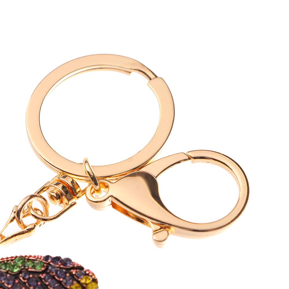 Creative Glittering Zinc Zinc Alloy Crystal For Women Bag Accessories Bag Charm Pendant Car Key Ring KeyChain