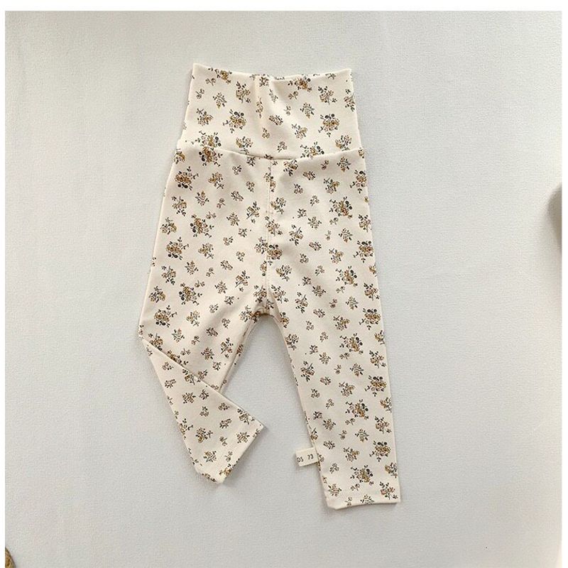 

Baby Autumn Loungewear Onesie with Cute Cartoon Print, Long-Sleeve Romper for Boys and Girls Floral Belly Pants 66
