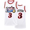 Fashion Retro Iverson 3 PHILA Split Jersey Black & Red Two-Tone Print Sports Uniform Casual 3d Printed Vest Kids and Men Women