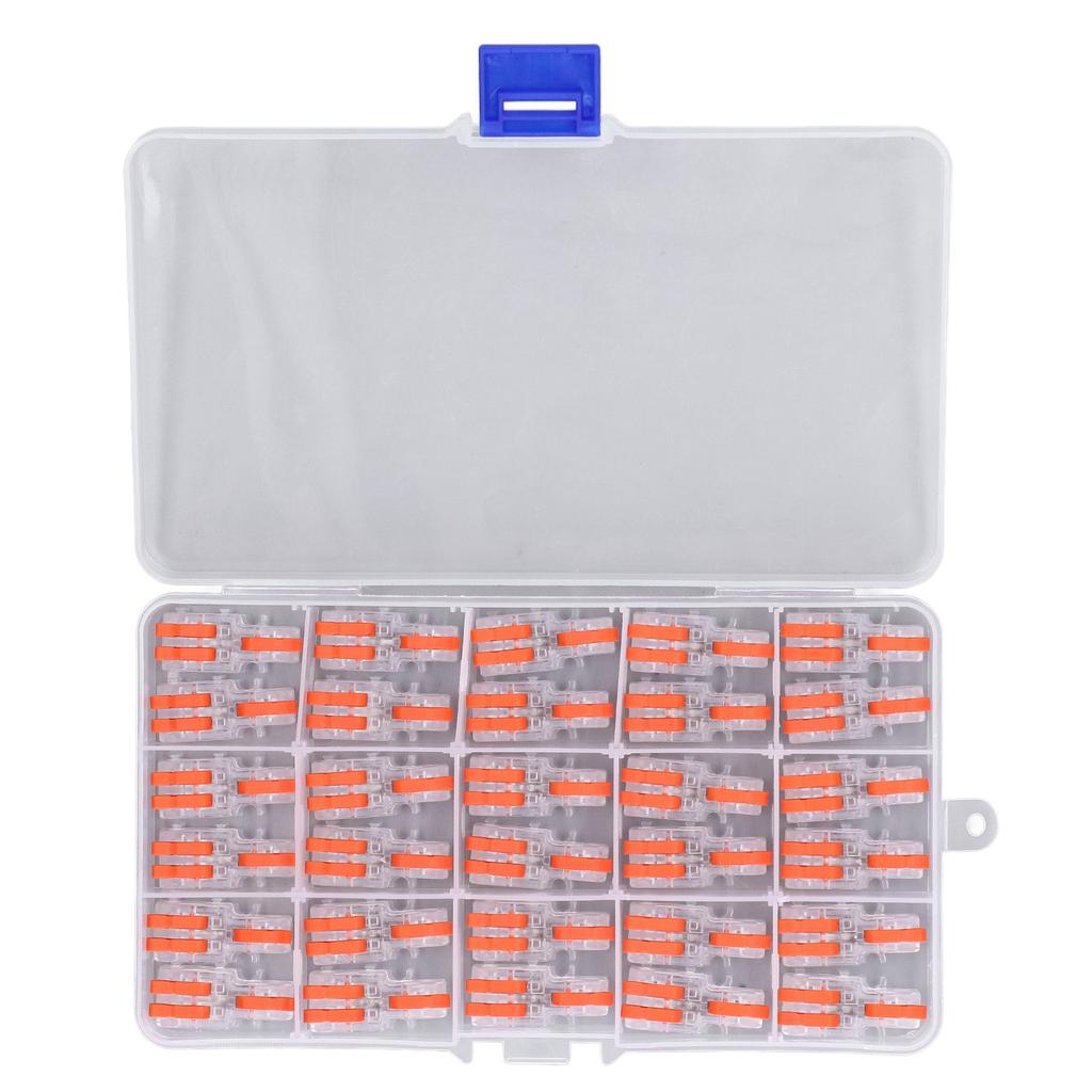 30PCS Quick Splicing Wire Connector Transparent PC Copper Stripping Terminal Splitter DF‑12