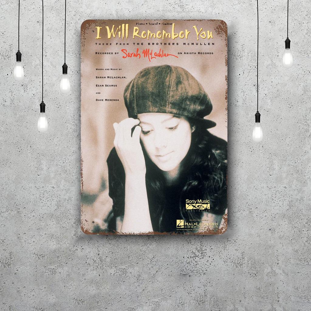 Sarah McLachlan Decor Poster Vintage Tin Sign Metal Sign Decorative Plaque for Pub Bar Man Cave Club Wall Decoration