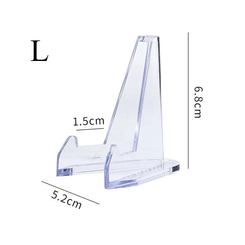 5pcs Transparent Acrylic Commemorative Coin Display Stands Triangle Challenge Coin Capsule Holders for Collectibles