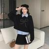 2024 Autumn & Winter Korean-Style Casual Sweater, Skirt & Shirt Three-Piece Set for Women