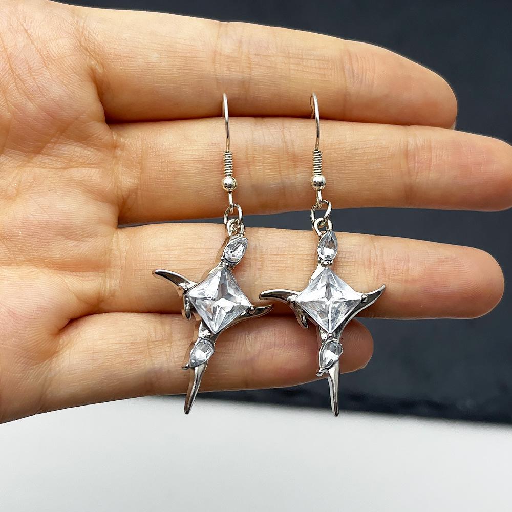 

Women s Retro Cross Metal Earrings - Simple, Versatile, and Unique Design