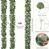 1pc Artificial Eucalyptus Garland,Realistic Greenery with Flowers & Foliage,No Maintenance Plastic Vine for Wedding,Home, Garden