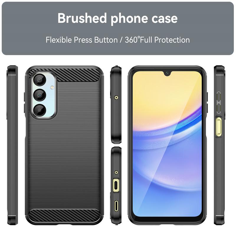 For Samsung Galaxy A16 5G Deksel Samsung Galaxy A16 5G Beskyttelse Støtsikker Børstet TPU Telefon Bakdeksel For Samsung Galaxy A16 5G