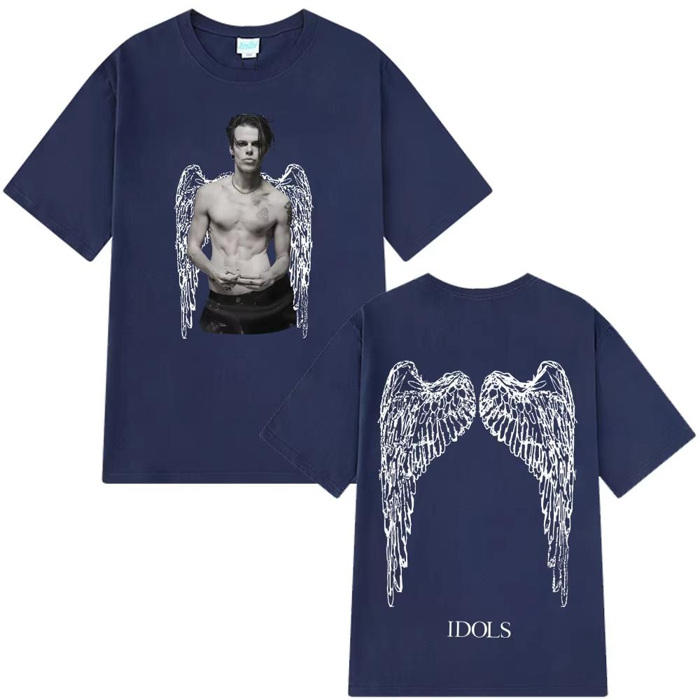 Yungblud IDOLS Wings Album Tour 2025 Tričko Pánské Dámské Módní Hip Hop Krátký Rukáv Pánské Tričko Letní Ležérní Bavlněná Volná Trička