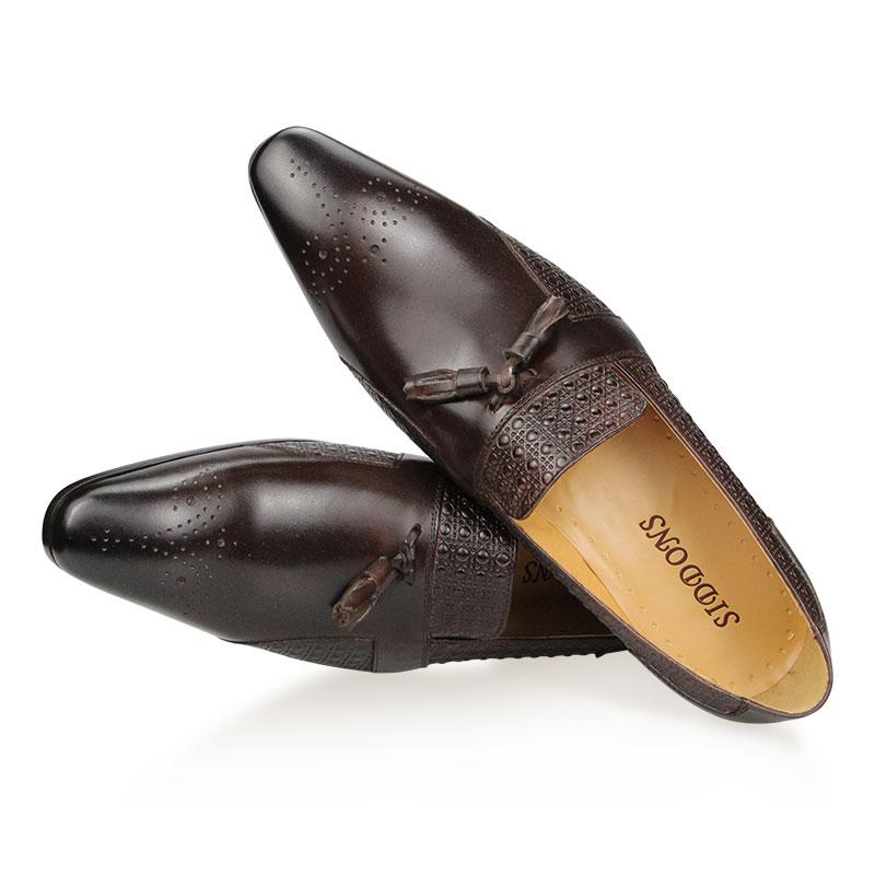Fashion New Leather Casual Shoes Mens Summer One-Step Loafers Dress Wedding Leather Luxury Groom Wedding Men Italian Style Oxford Shoes