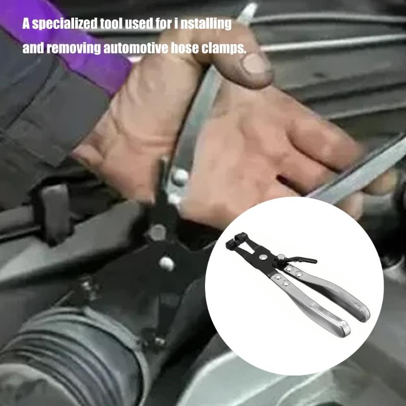 Hose Pipe Clamp Clip Pliers Automobile Water Coolant Hose Clips Rotation Jaw Locking Hose Plier Tool for Car Fuels Oil