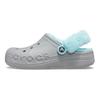 Crocs Zueco Clásico EVA Zuecos Cálidos de Felpa Unisex Zuecos Gris Azul 206633-0IG