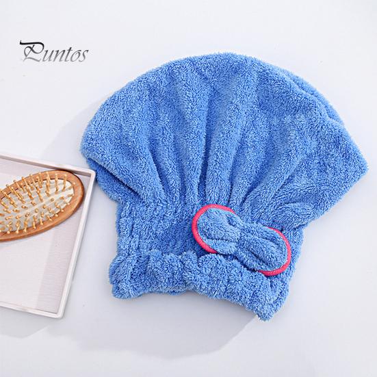 Touca de secagem de cabelo com elástico superabsorvente, secagem rápida, espessamento, menos frizz, decoração de laço, touca de secagem de cabelo, envoltório de cabeça de secagem, uso doméstico em viagens, banho
