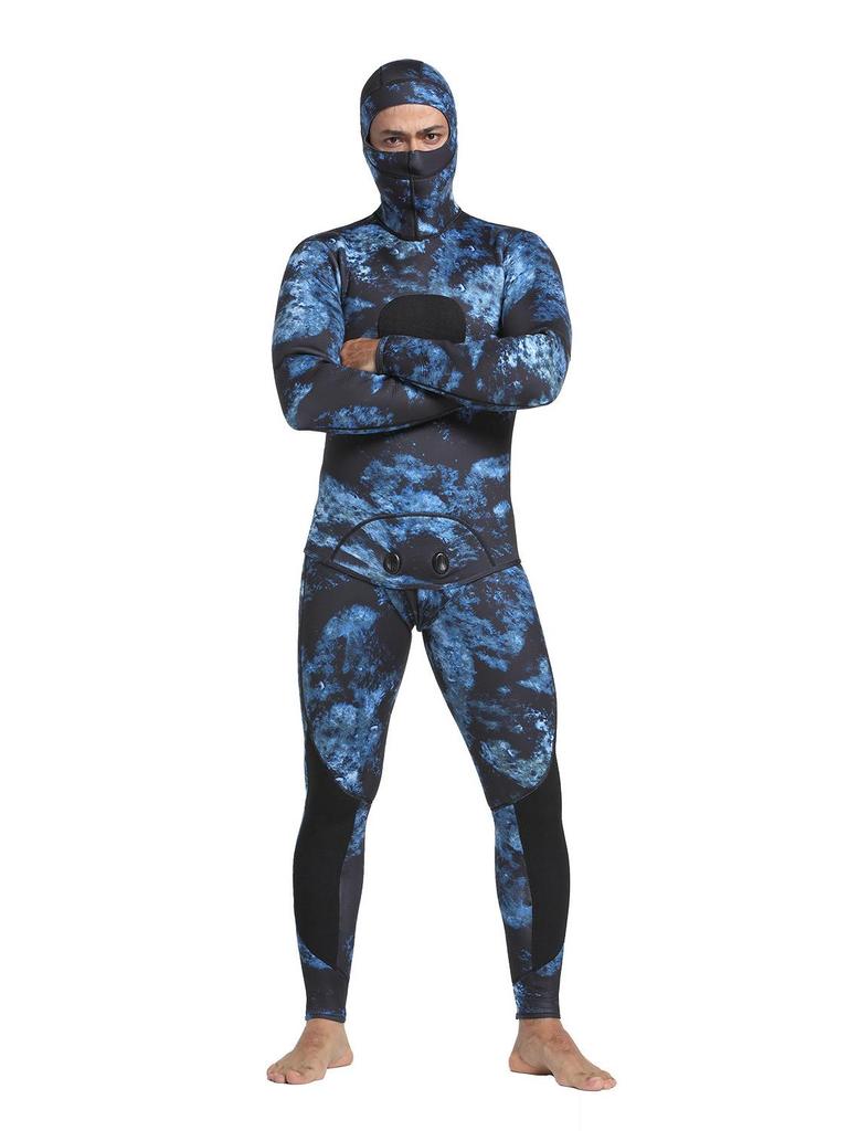 Męski 1,5MM Neoprenowy Kombinezon Dwuczęściowy Do Nurkowania w Kamuflażu