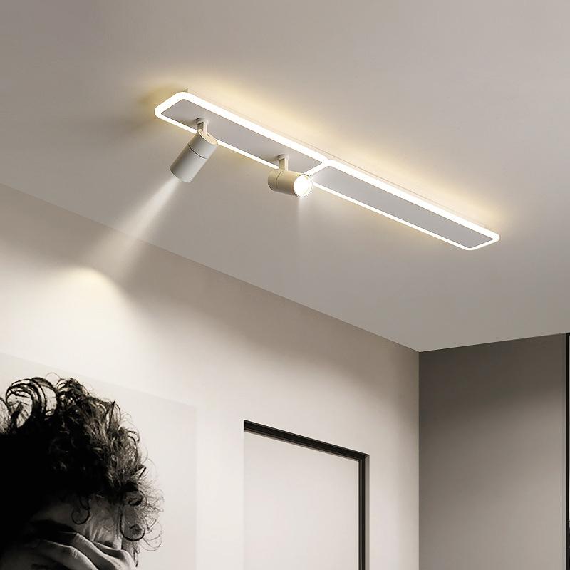 Modern LED Aisle Ceiling Lamp Chandelier With Spotlight For Living Dining Room Bedroom Home Decor Indoor Lighting Fixture Luster