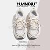 Global thick-soled rice gray dad shoes women's KMXAX8270 summer new heightening breathable casual sports shoes women