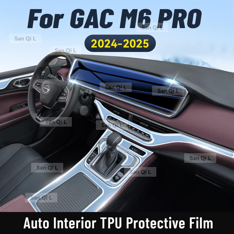 Interior TPU for GAC M6 PRO 2024 2025 Protective Film Cover Anti-Scratch Gearbox Panel Navigation Screen Automotive FILM