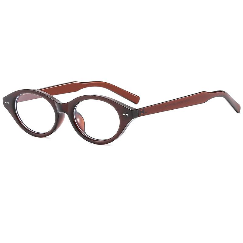 Cat's eye nerd glasses women's new fashion versatile street shot flat glasses European and American retro oval glasses frame