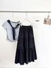 2026 Spring/Summer White Patchwork Lace Trim Fairy A-line Mid-length Beach Skirt