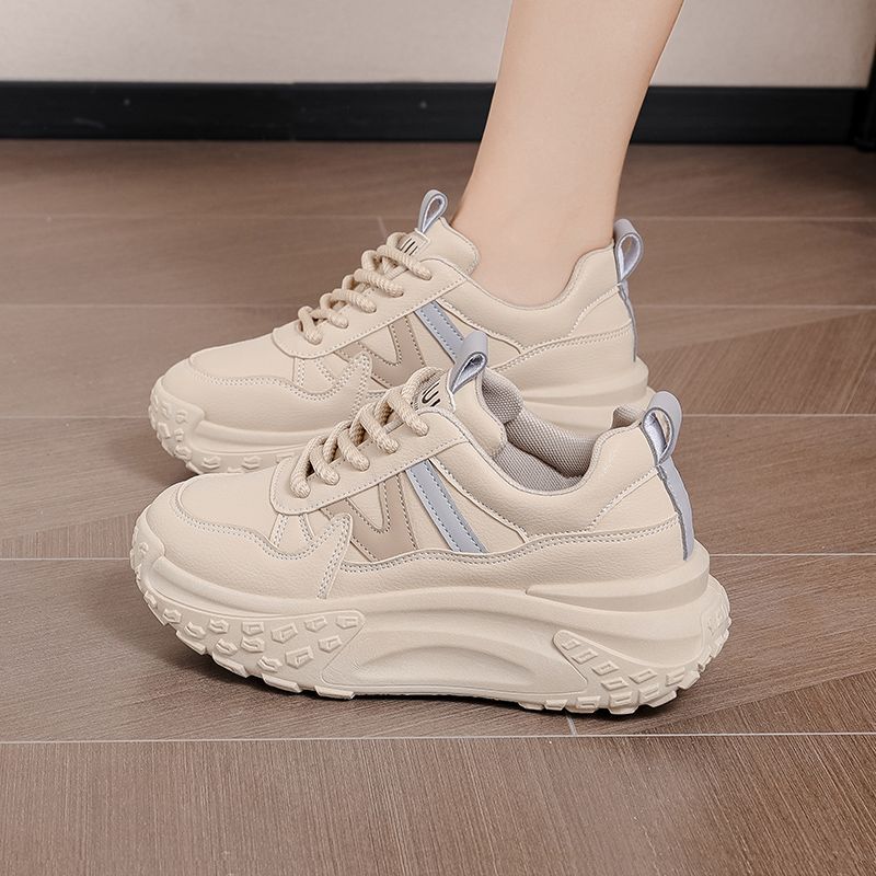 Thick-soled soft dad shoes 22 new autumn low-top heightening soft-soled sports and leisure shoes hongjie 35