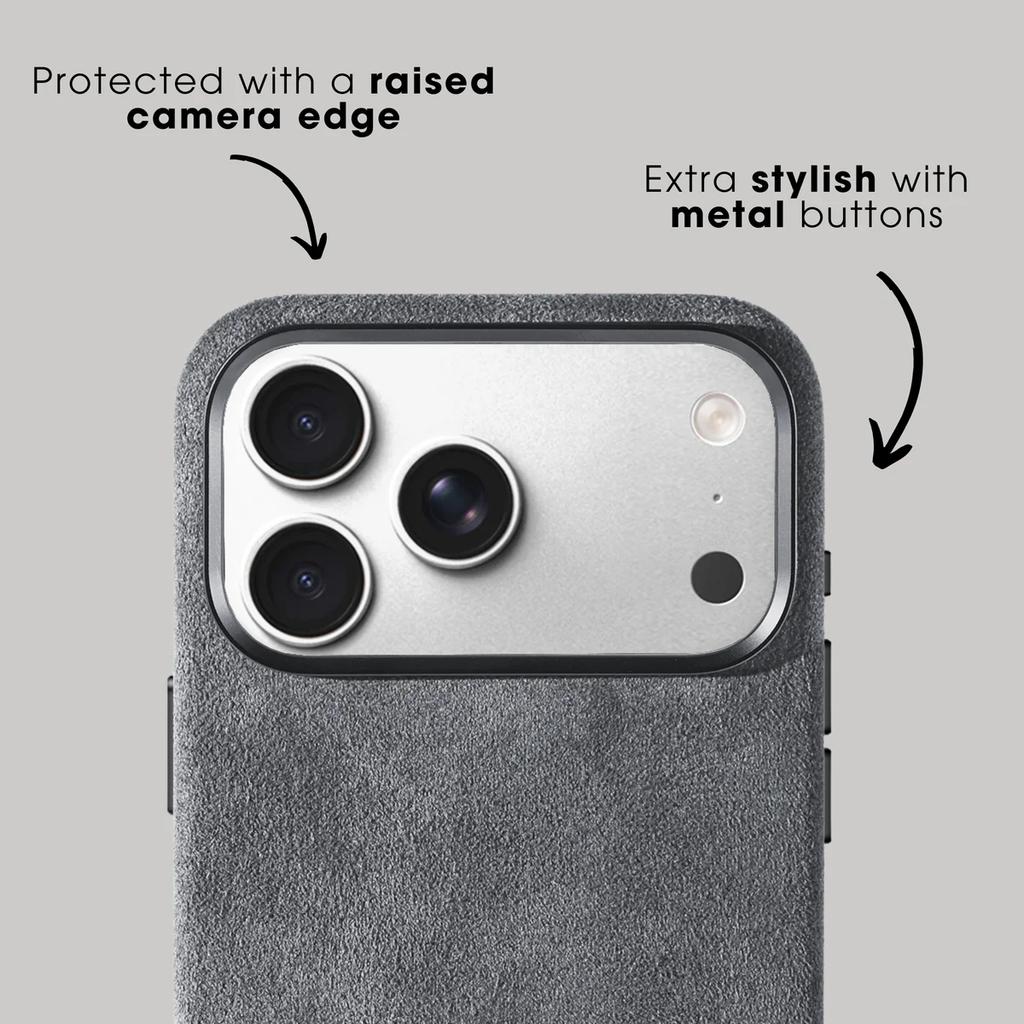100% Alcantara Hülle für IPhone 17 Pro Max Luxus Cover mit MagSafe Kamera Auslöseknopf Magnetische Hüllen für IPhone17 Pro Max