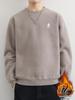 Men's Youth Velvet Thickened Wool Sweater - Embroidered, Warm, Trendy Round Neck Knitwear for Autumn and Winter