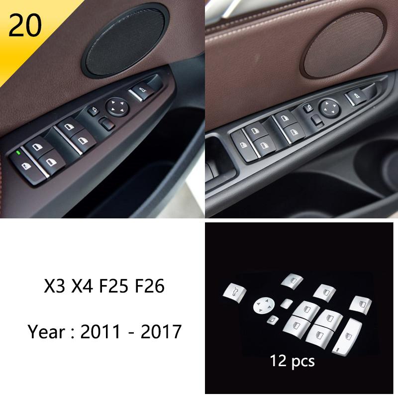 BBJS7 Accessories for BMW X3 X4 F25 F26 Car Inner Gearshift Air Conditioning CD Panel Door Armrest Cover Trim Decorative Car Stickers