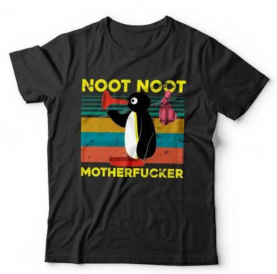 Pingu T-Shirt Noot Noot Motherf*cker Unisex Lustig Pinguin Cartoon