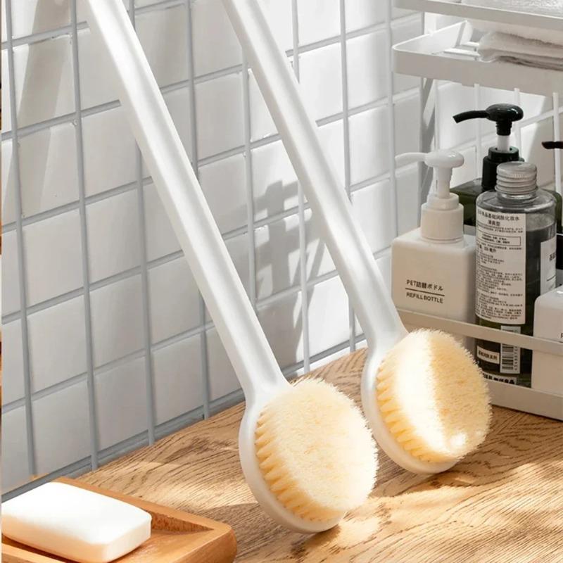 Long Handle Back Brush for Shower Soft Bristles Body Exfoliating Bath Brush Skin Health Shower Back Scrubber Bath Supplies
