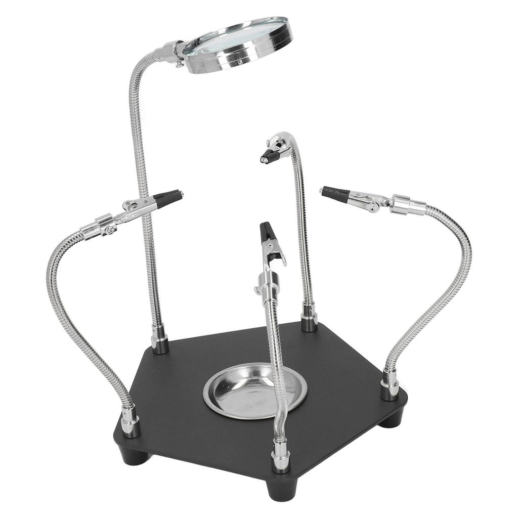 Soldering Holder High Light Transmittance Universal Arm PCB 3 Times Magnification HD Soldering