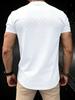 Men's Short-Sleeve T-Shirt with Quadrilateral Vertical Stripes and Side Seam Accents - Versatile Top for Daily Casual and Commuting Wear