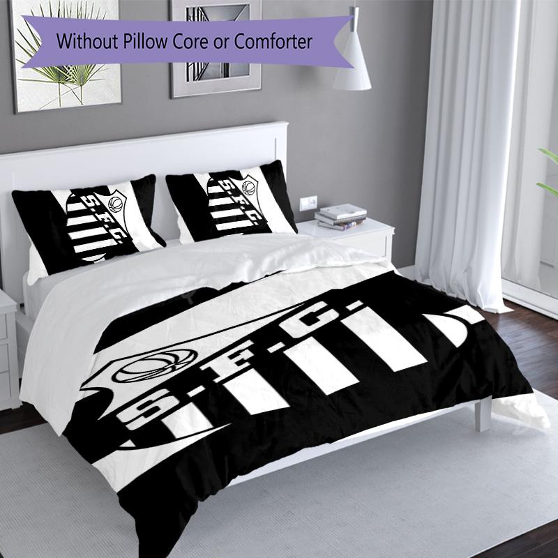 3pcs Santos SFC Logo Pattern Bedding Set Duvet Cover Set Includes Duvet Cover &pillowcases, Perfect All Season Bedroom Decoration & Gift