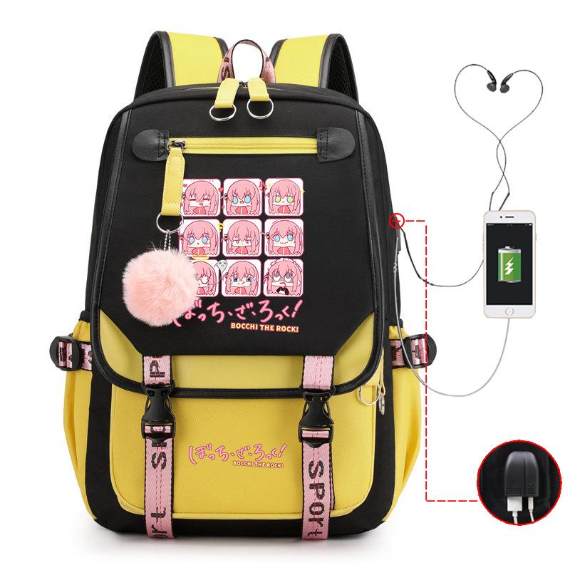 Large Capacity Schoolbag with Shoulder Strap; Student Three-piece Pencil Case Set
